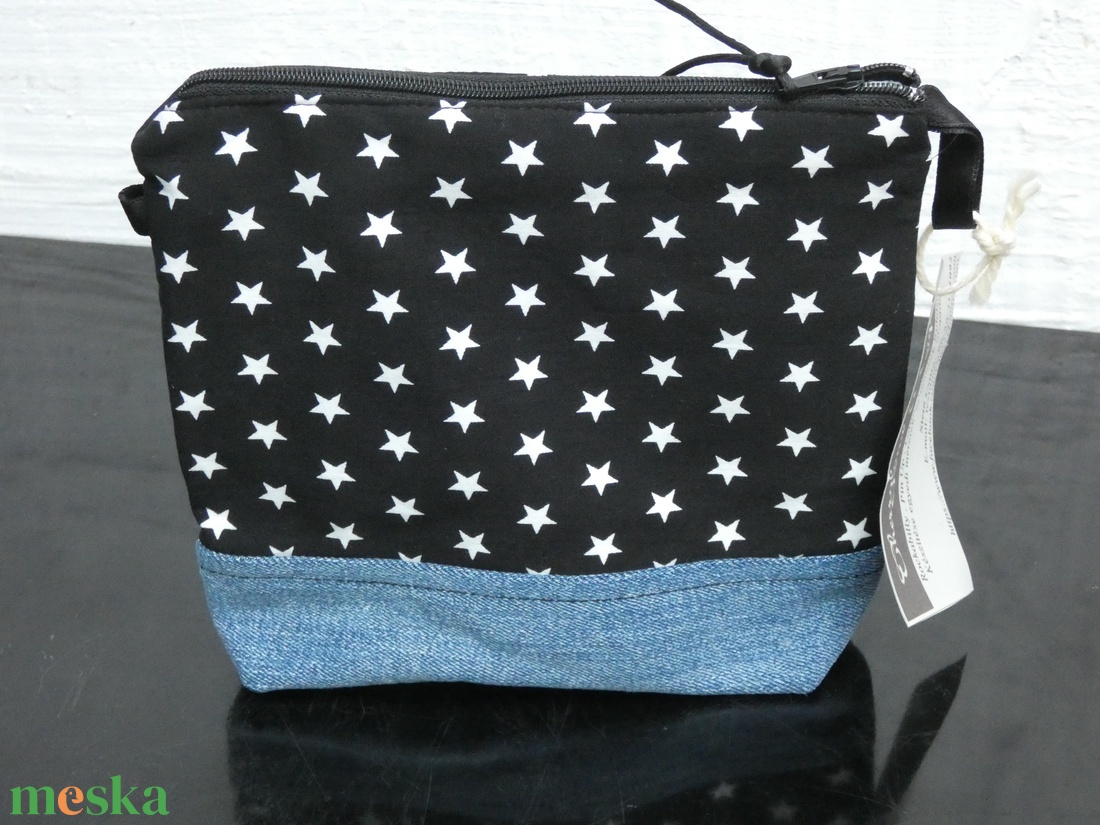 Fekete Csillagos neszesszer - táska & tok - neszesszer - Meska.hu