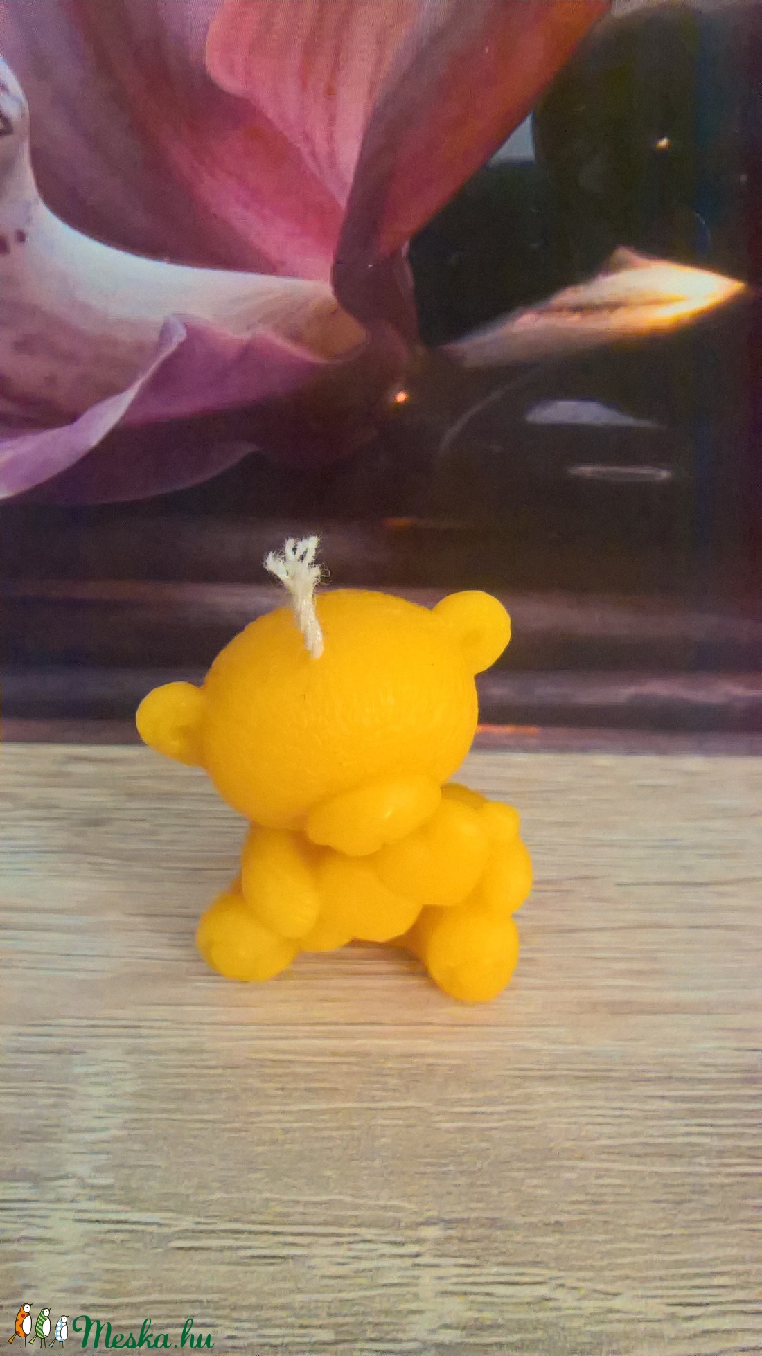 méhviasz gyertya (maci szívvel) - otthon & életmód - dekoráció - Meska.hu