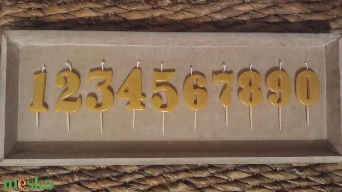 Méhviasz születésnapi gyertya - otthon & életmód - gyertya, illat, aroma - párologtató - Meska.hu