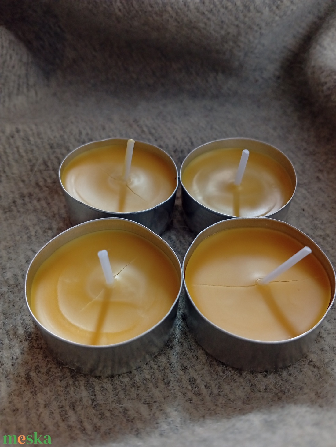 Méhviasz teamécses  - otthon & életmód - gyertya, illat, aroma - aromalámpa - Meska.hu