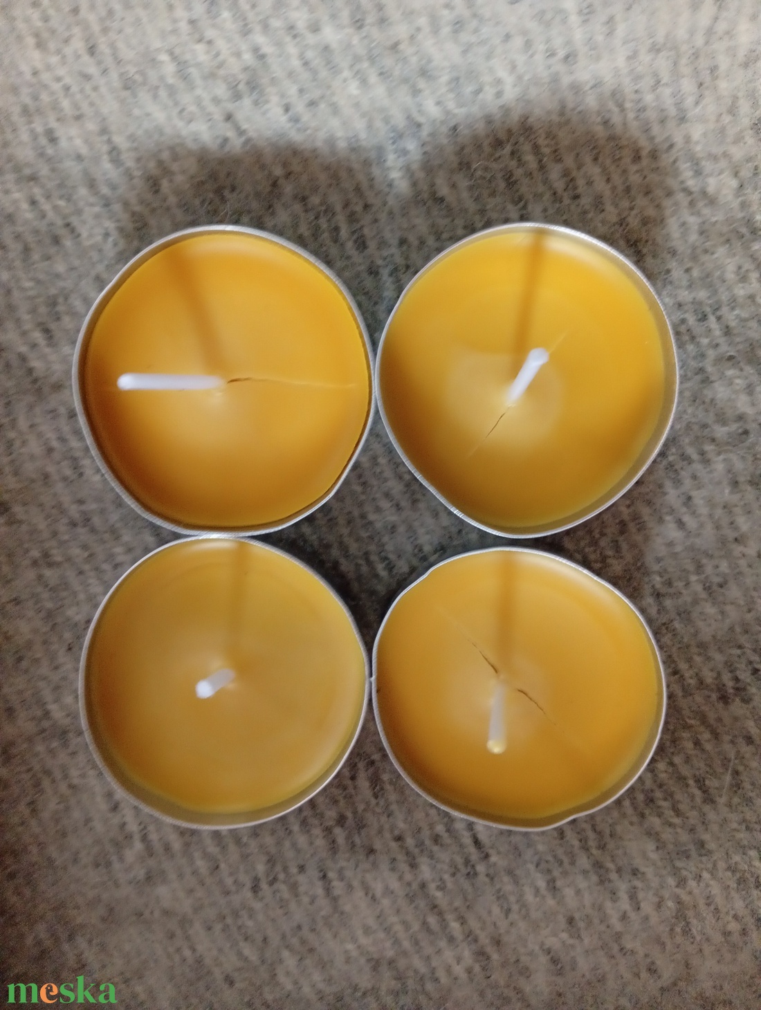 Méhviasz teamécses  - otthon & életmód - gyertya, illat, aroma - aromalámpa - Meska.hu