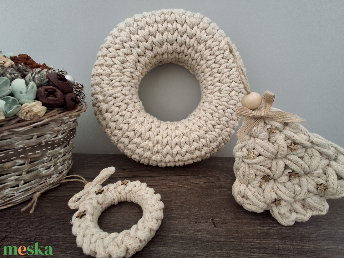 Horgolt koszorú, ajtódísz alap - otthon & életmód - dekoráció - ajtó- és ablak dekoráció - ajtódísz & kopogtató - Meska.hu