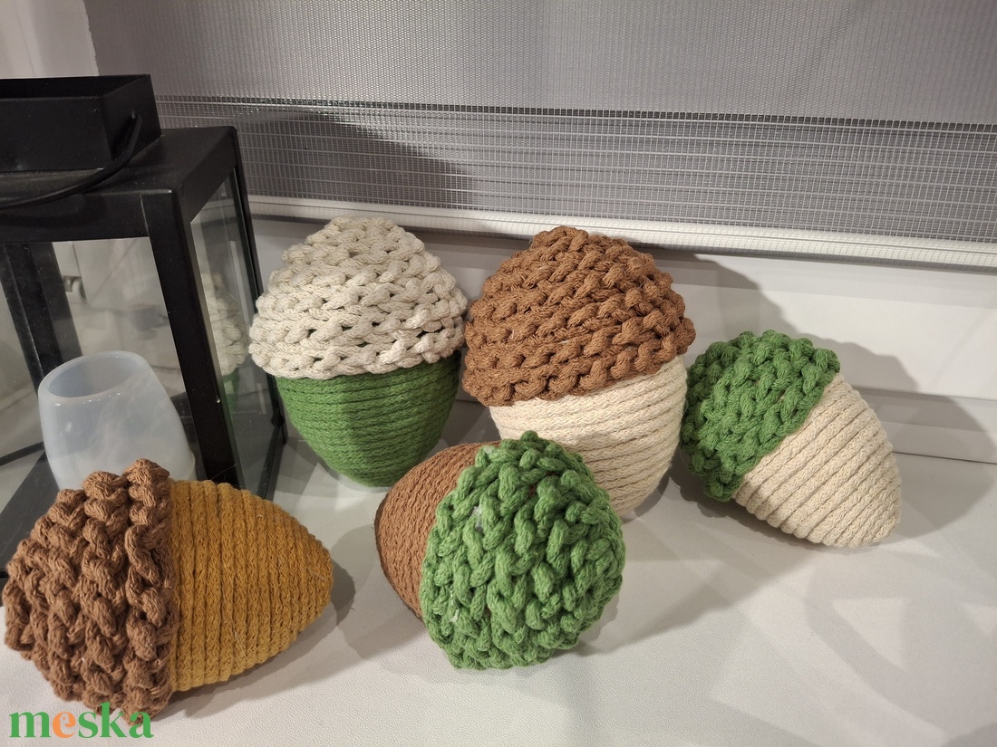 Horgolt tök szett - otthon & életmód - dekoráció - asztal és polc dekoráció - asztaldísz - Meska.hu