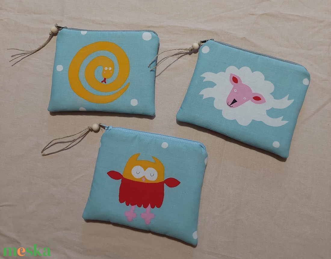 Upcycle állatos neszesszer, pénztárca szett - táska & tok - neszesszer - Meska.hu