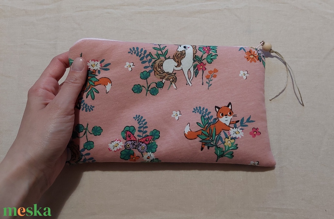 Upcycle rókás neszesszer, tolltartó, szütyő, tároló - otthon & életmód - papír, írószer - tolltartó & ceruzatekercs - Meska.hu