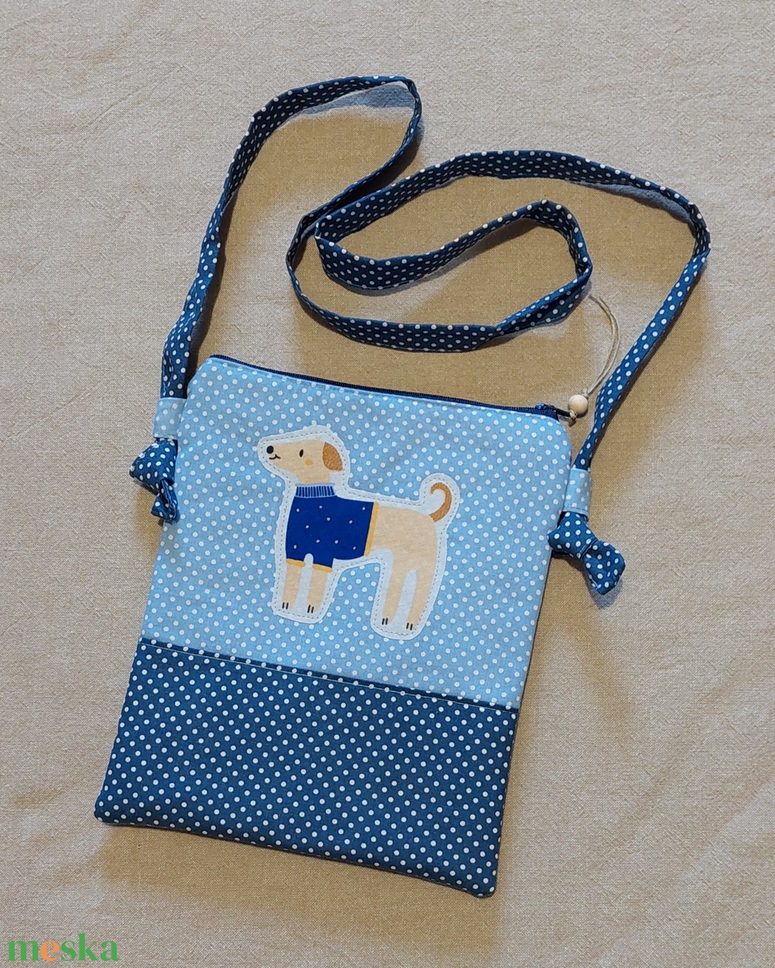 Kutyusos patchwork gyerek táska, oldaltáska, tarisznya - táska & tok - kézitáska & válltáska - válltáska - Meska.hu