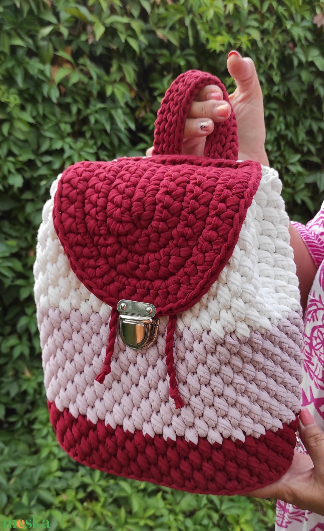 Horgolt hátizsák  - táska & tok - hátizsák - hátizsák - Meska.hu