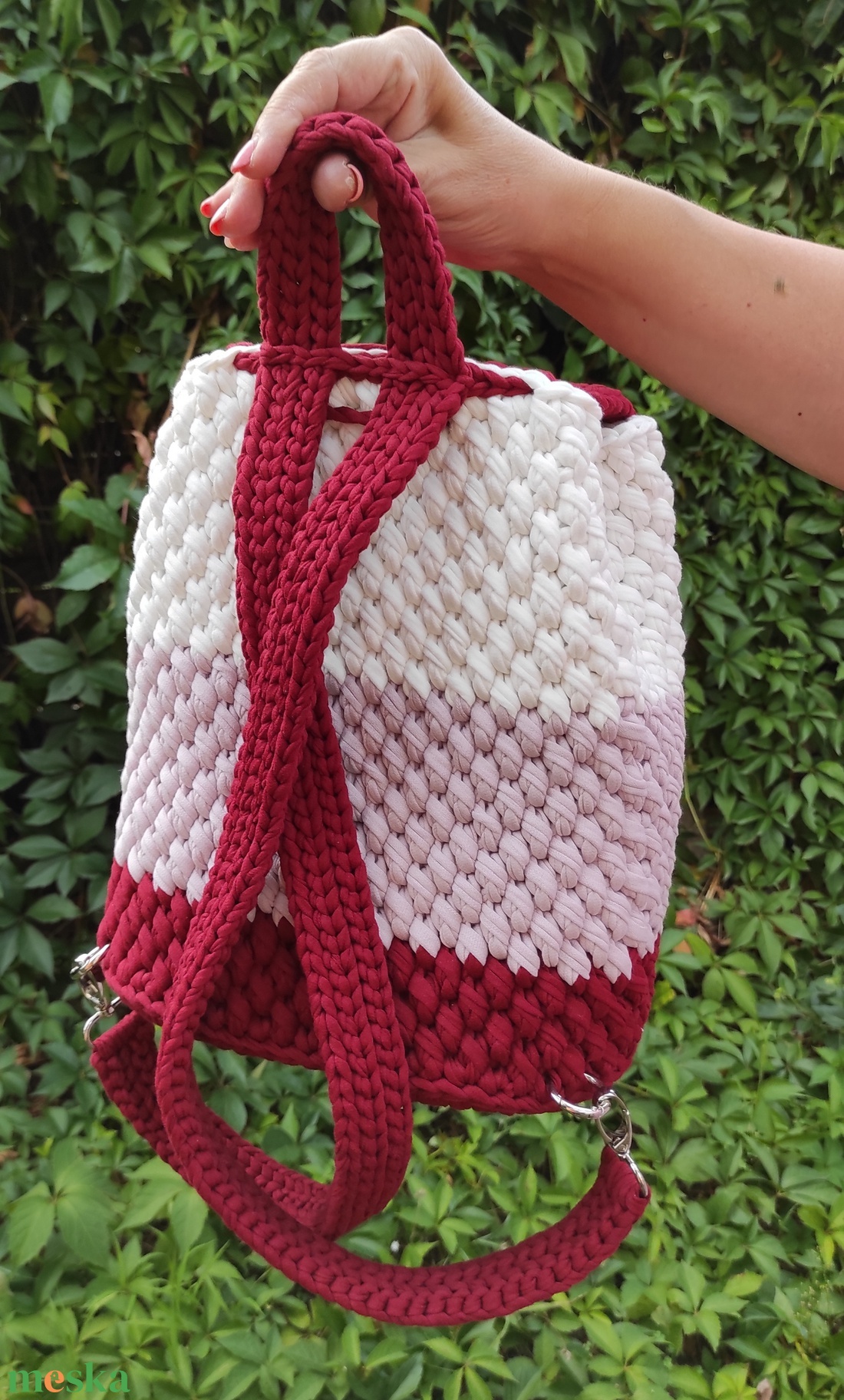 Horgolt hátizsák  - táska & tok - hátizsák - hátizsák - Meska.hu