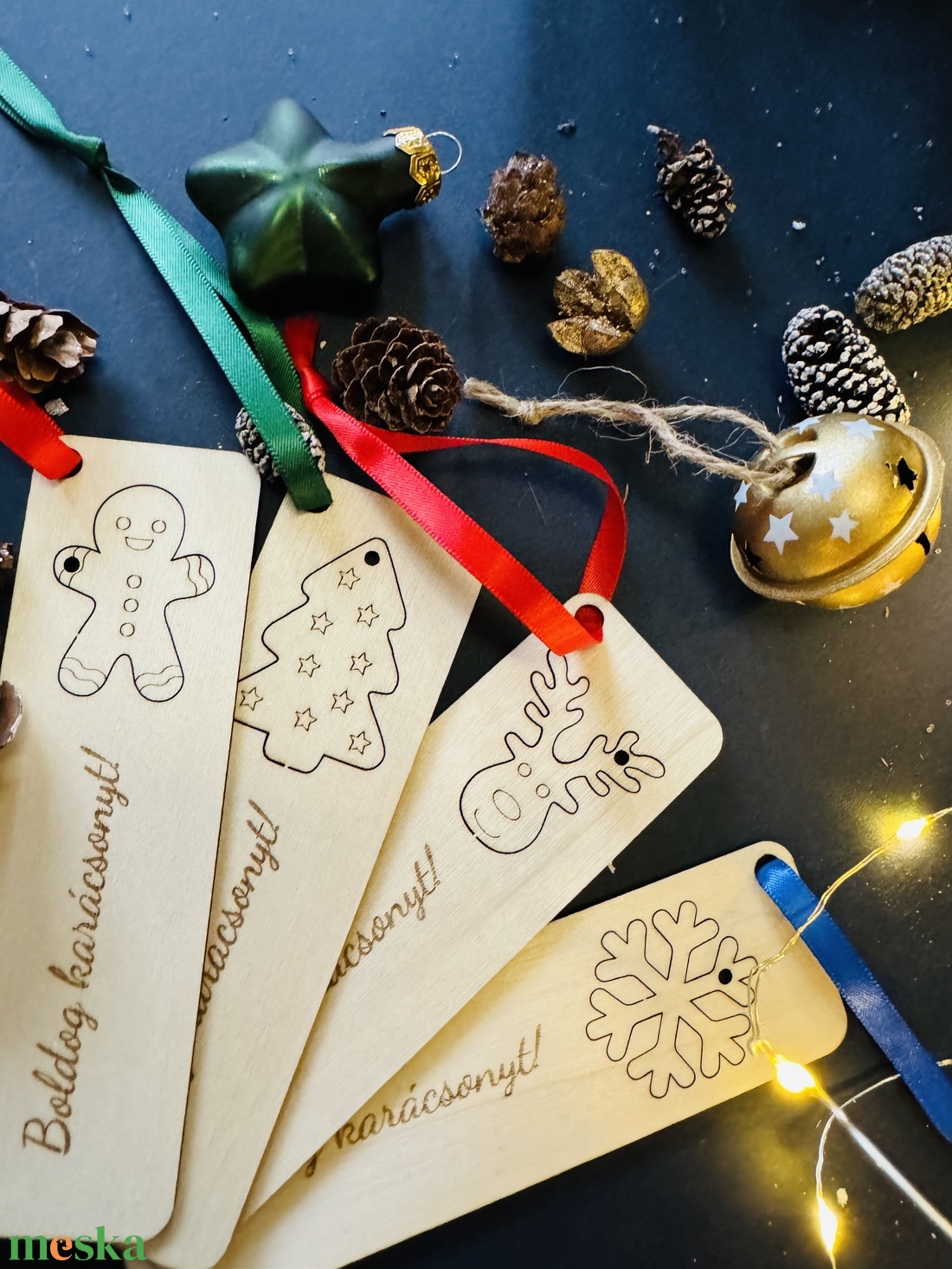 Személyre szabható karácsonyi könyvjelző 2in1 választható mintával - karácsony - mikulás - mikulás ajándékok - Meska.hu