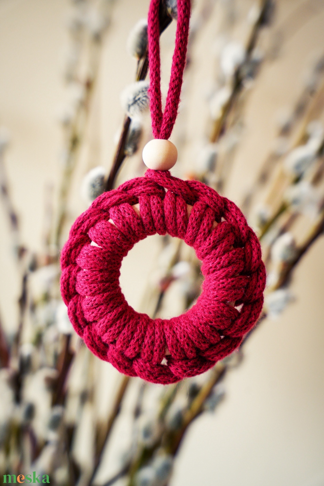 Húsvéti, tavaszi makramé dísz - otthon & életmód - dekoráció - fali és függő dekoráció - függődísz - Meska.hu