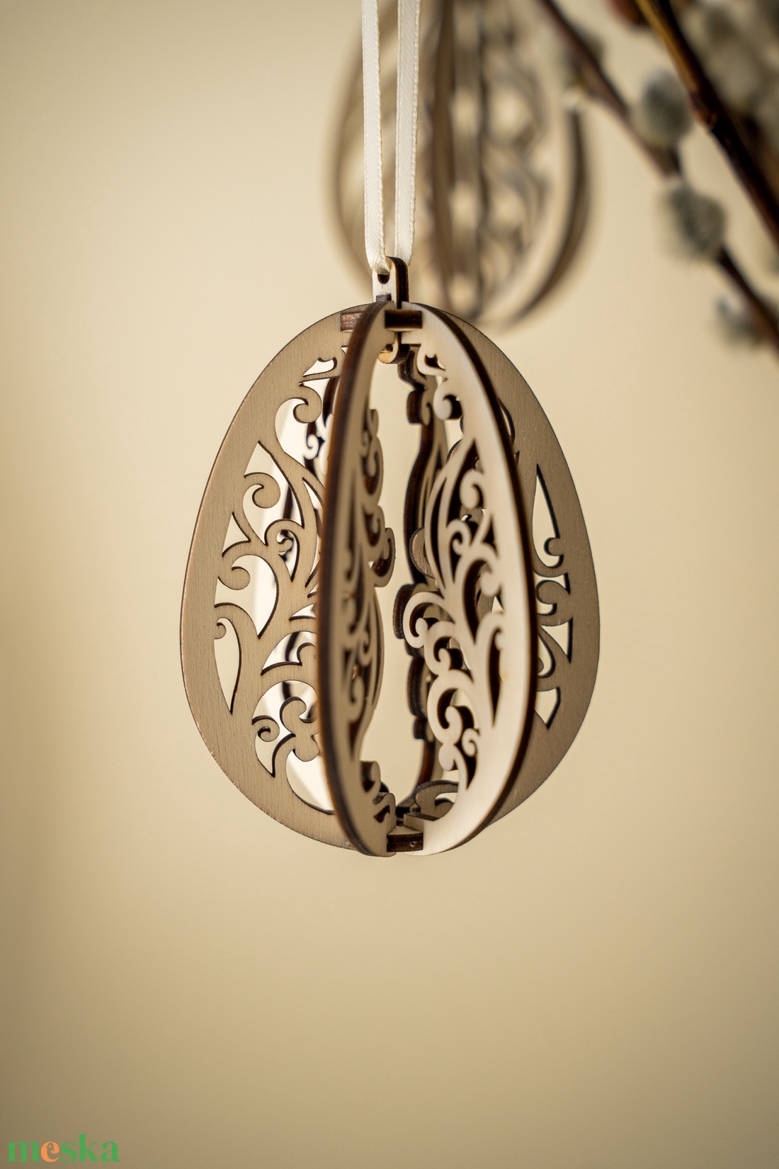 Fa húsvéti tojás tavaszi dekoráció  - otthon & életmód - dekoráció - fali és függő dekoráció - függődísz - Meska.hu