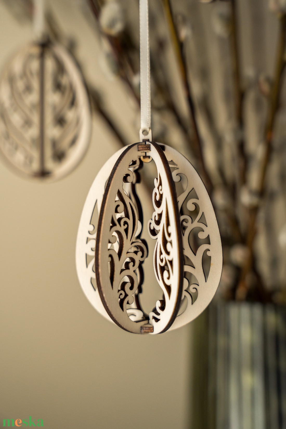 Fa húsvéti tojás tavaszi dekoráció  - otthon & életmód - dekoráció - fali és függő dekoráció - függődísz - Meska.hu