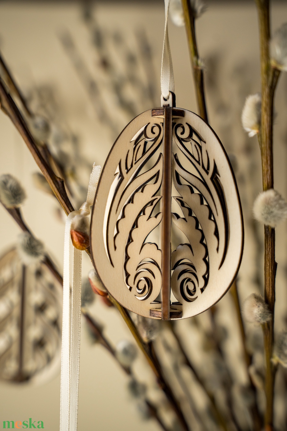 Fa húsvéti tojás tavaszi dekoráció  - otthon & életmód - dekoráció - fali és függő dekoráció - függődísz - Meska.hu