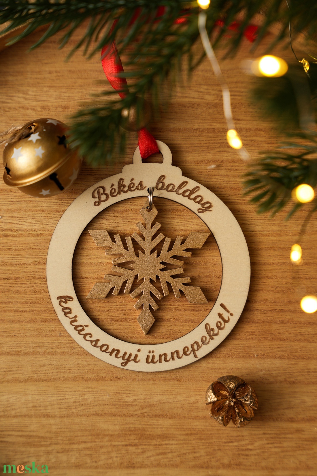 Egyedi felirattal kérhető karácsonyfadísz - karácsony - karácsonyi lakásdekoráció - karácsonyfadíszek - Meska.hu