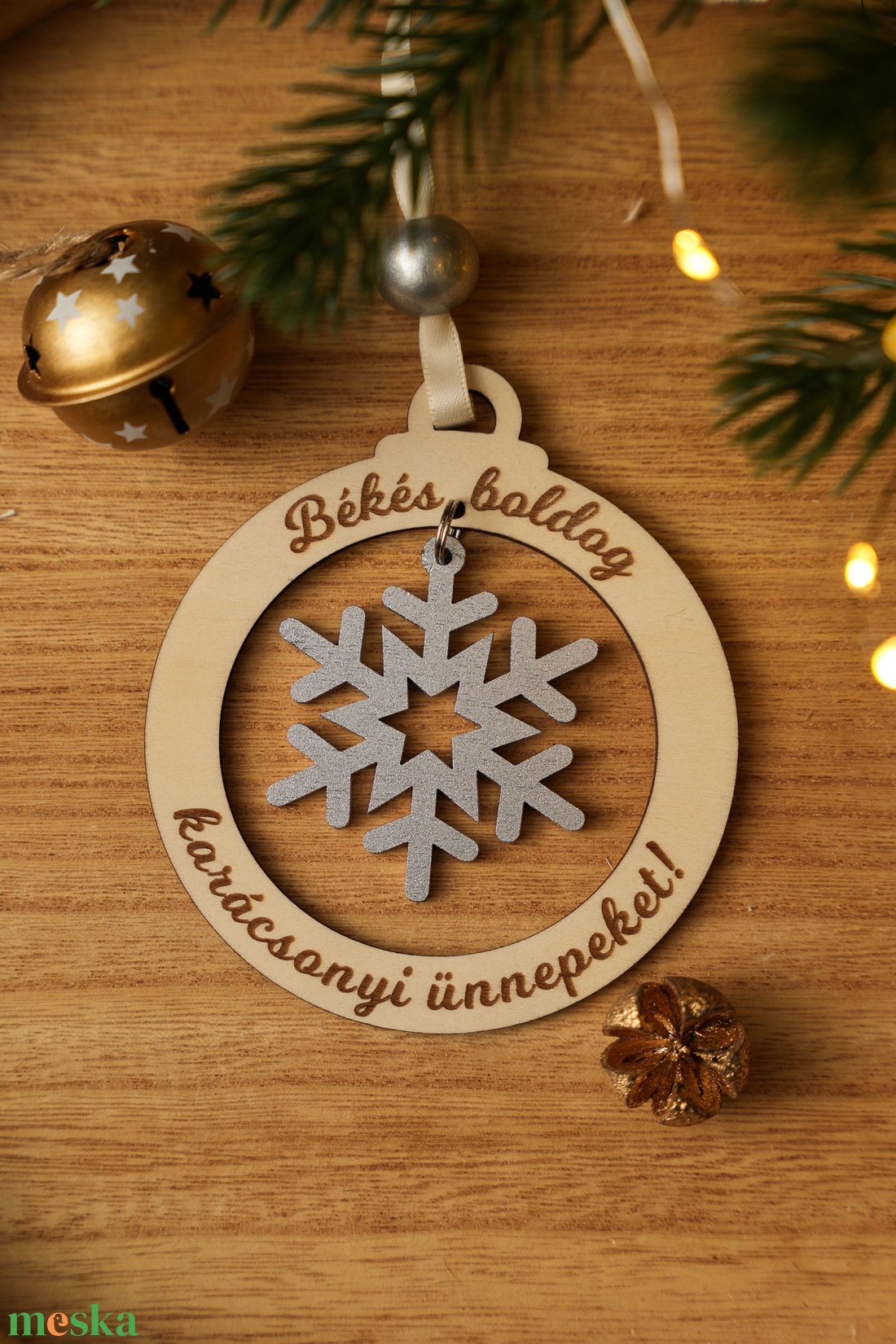 Egyedi felirattal kérhető karácsonyfadísz - karácsony - karácsonyi lakásdekoráció - karácsonyfadíszek - Meska.hu