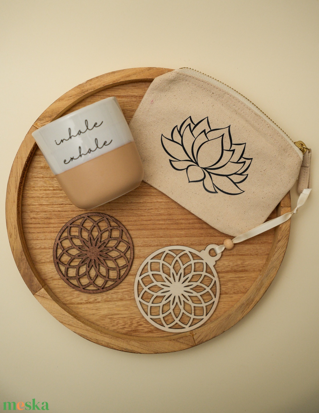 Inhale exhale - Jógás ajándékcsomag nem csak jógásoknak - otthon & életmód - konyhafelszerelés, tálalás - tálalás - bögre & csésze - Meska.hu
