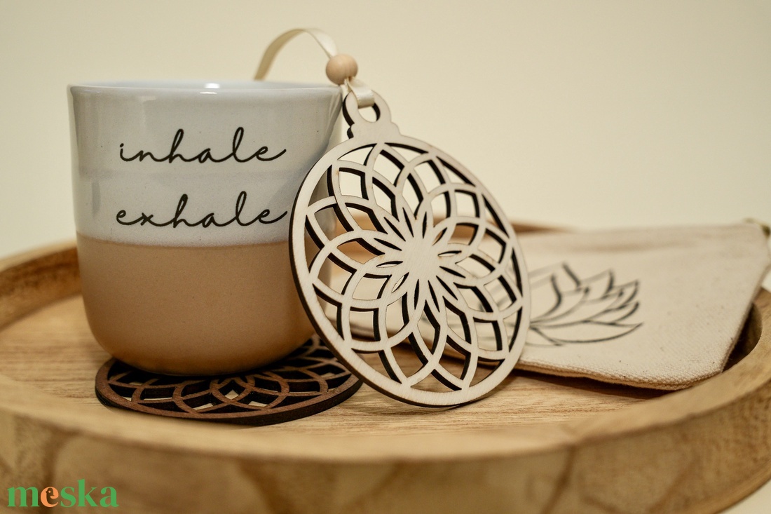 Inhale exhale - Jógás ajándékcsomag nem csak jógásoknak - otthon & életmód - konyhafelszerelés, tálalás - tálalás - bögre & csésze - Meska.hu