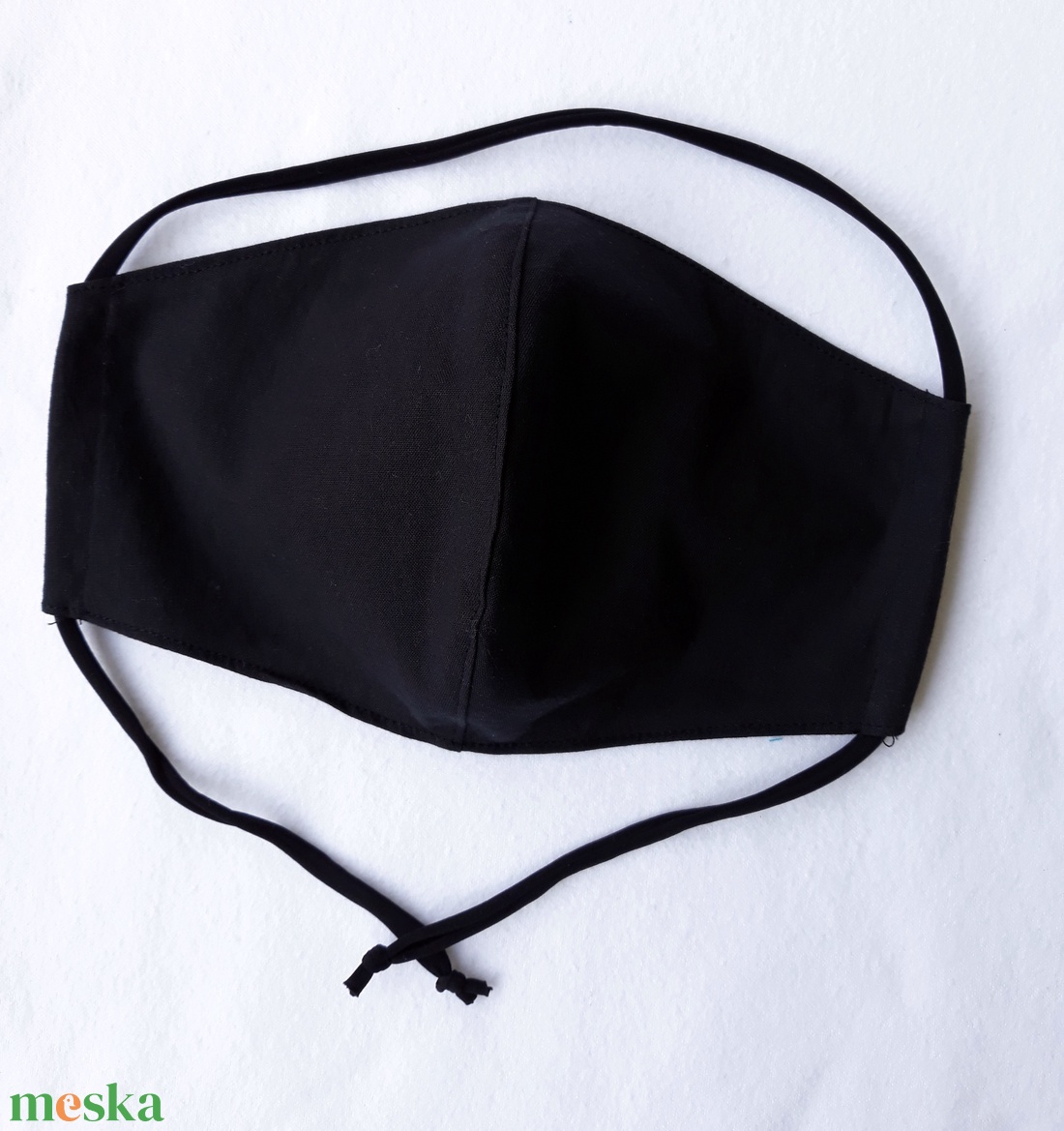 5 db/cs Fekete szájmaszk (16 cm) / textil szájmaszk, többször használható szájmaszk - maszk, arcmaszk - férfi & uniszex - Meska.hu