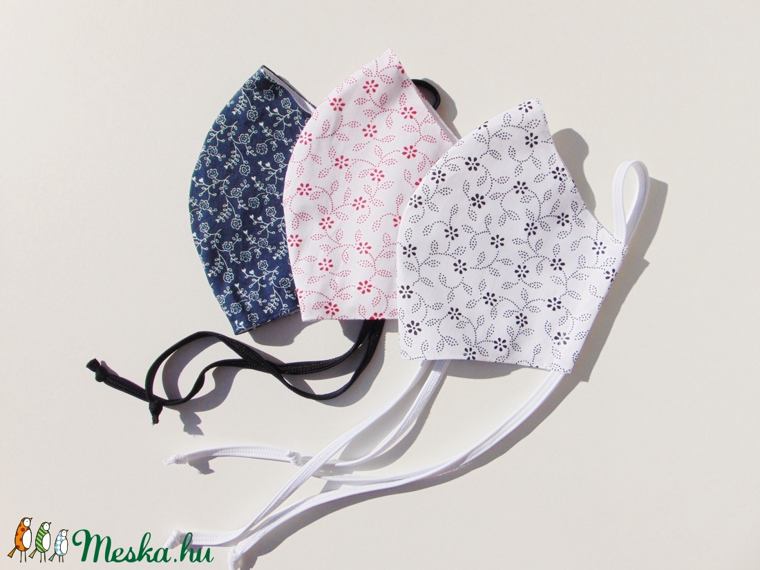 (3 db/cs) Kis virág mintás szájmaszk csomag, textil szájmaszk, többször használható szájmaszk - gyerek - gyerek - Meska.hu