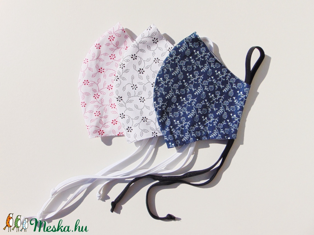 (3 db/cs) Kis virág mintás szájmaszk csomag, textil szájmaszk, többször használható szájmaszk - gyerek - gyerek - Meska.hu