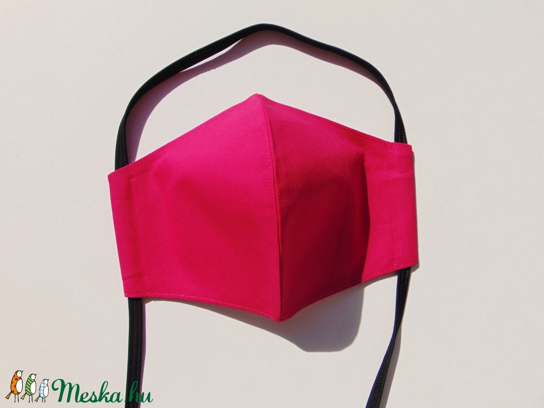 Pink szájmaszk (16 cm magas) / textil szájmaszk, többször használható szájmaszk - maszk, arcmaszk - női - Meska.hu