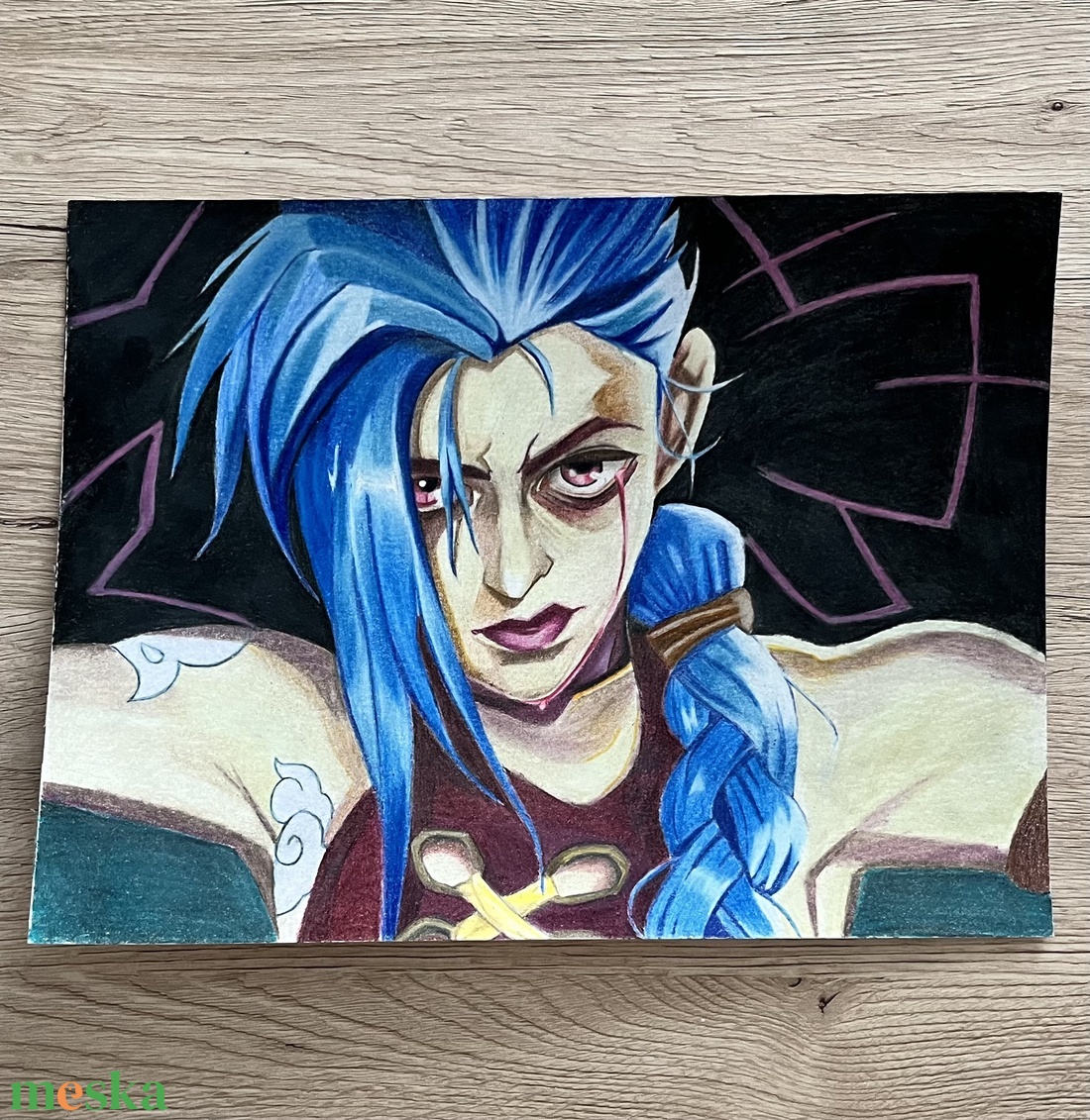 Jinx ceruzarajz  - művészet - grafika & illusztráció - ceruzarajz - Meska.hu