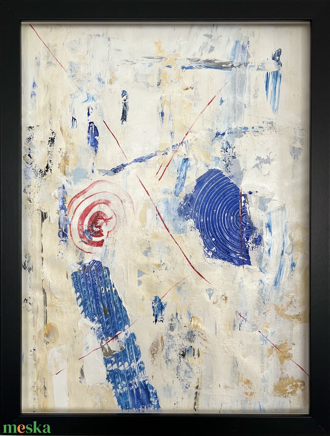Maszkulin absztrakt festmény - művészet - festmény - akril - Meska.hu
