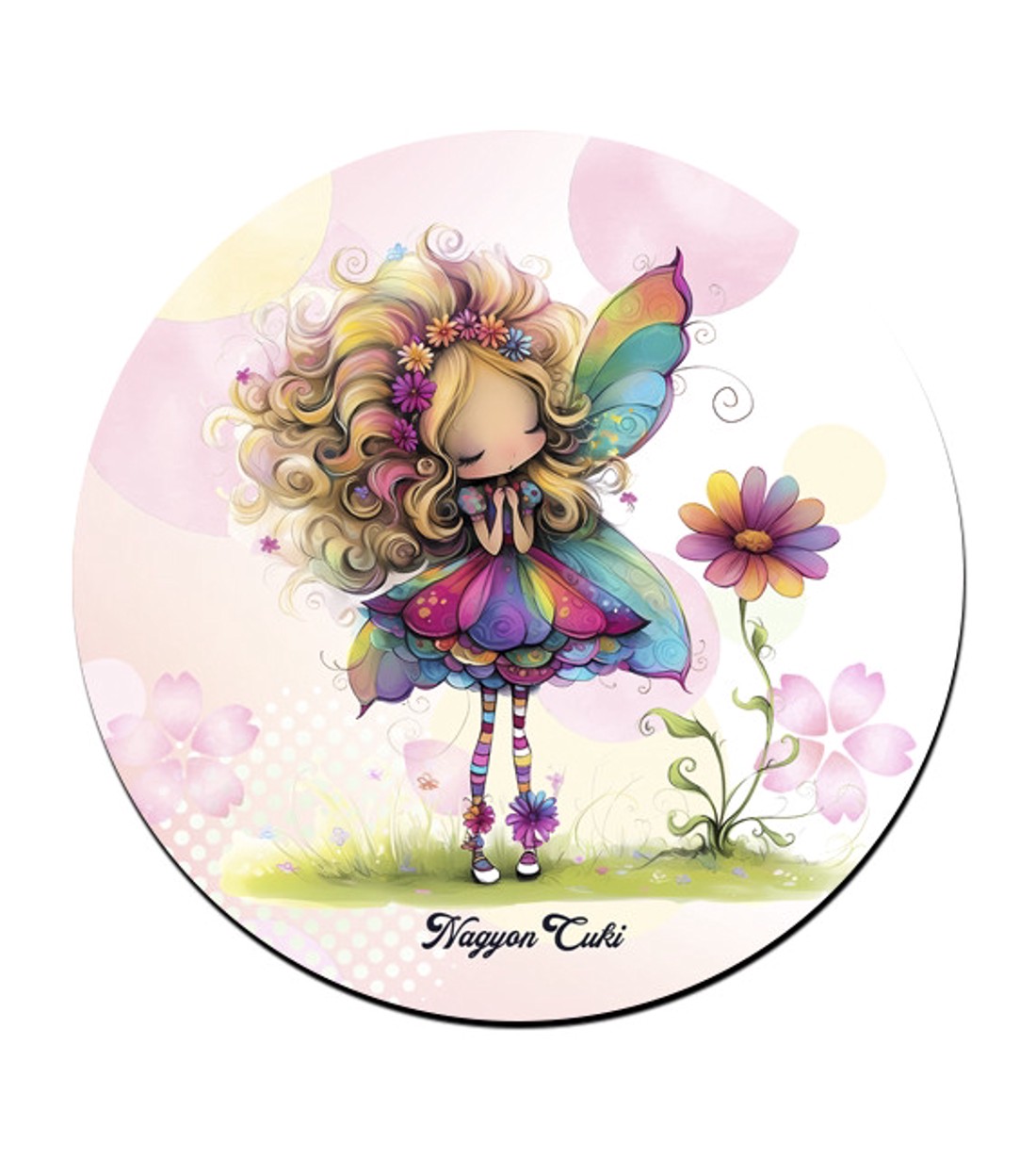 Cuki virág tündér pohár alátét -  - Meska.hu