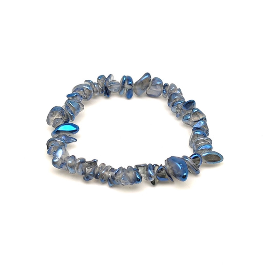 Kék Aurakvarc Splitter Karkötő - ékszer - karkötő - ásványkarkötő - Meska.hu