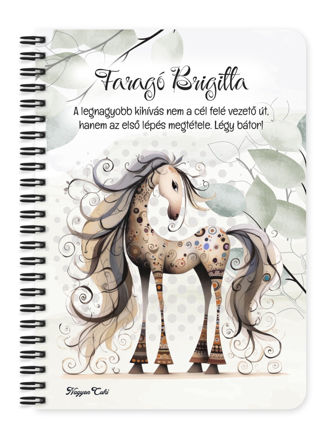 Személyre szabható - Szép szemű furi lovas mintás A6-os füzet - otthon & életmód - papír, írószer - jegyzetfüzet & napló - Meska.hu