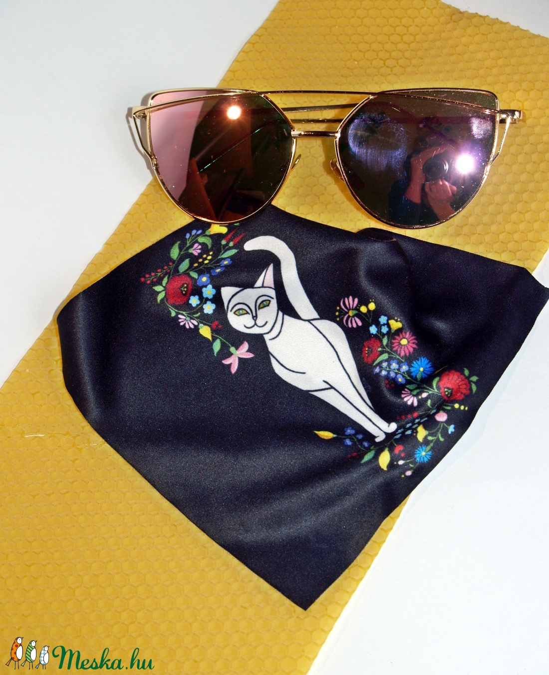 Kalocsai cicás Egérpad és Bögre szett+ ajándék -  - Meska.hu