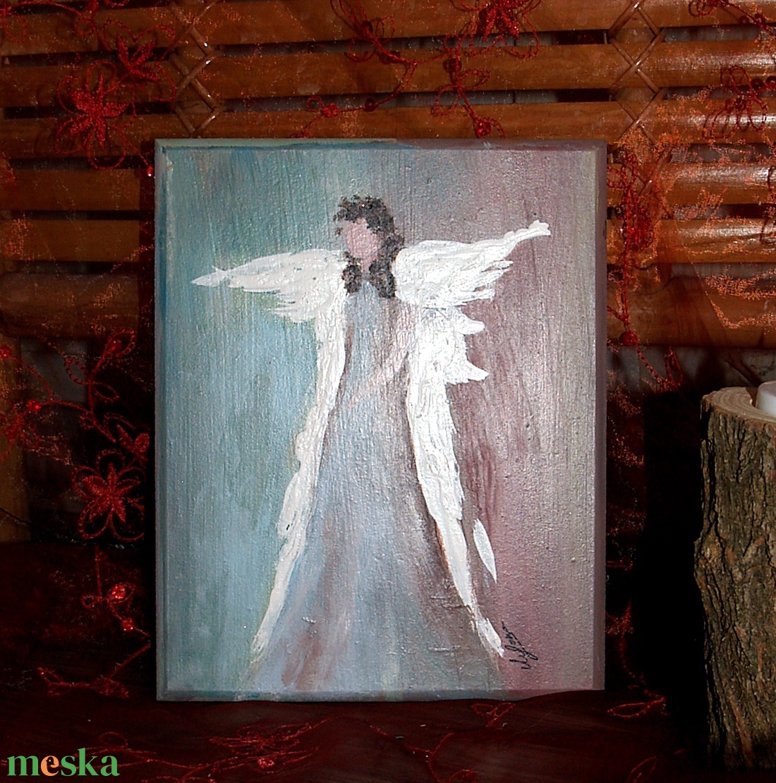 Védőangyal-Segítő festmény - művészet - festmény - akril - Meska.hu