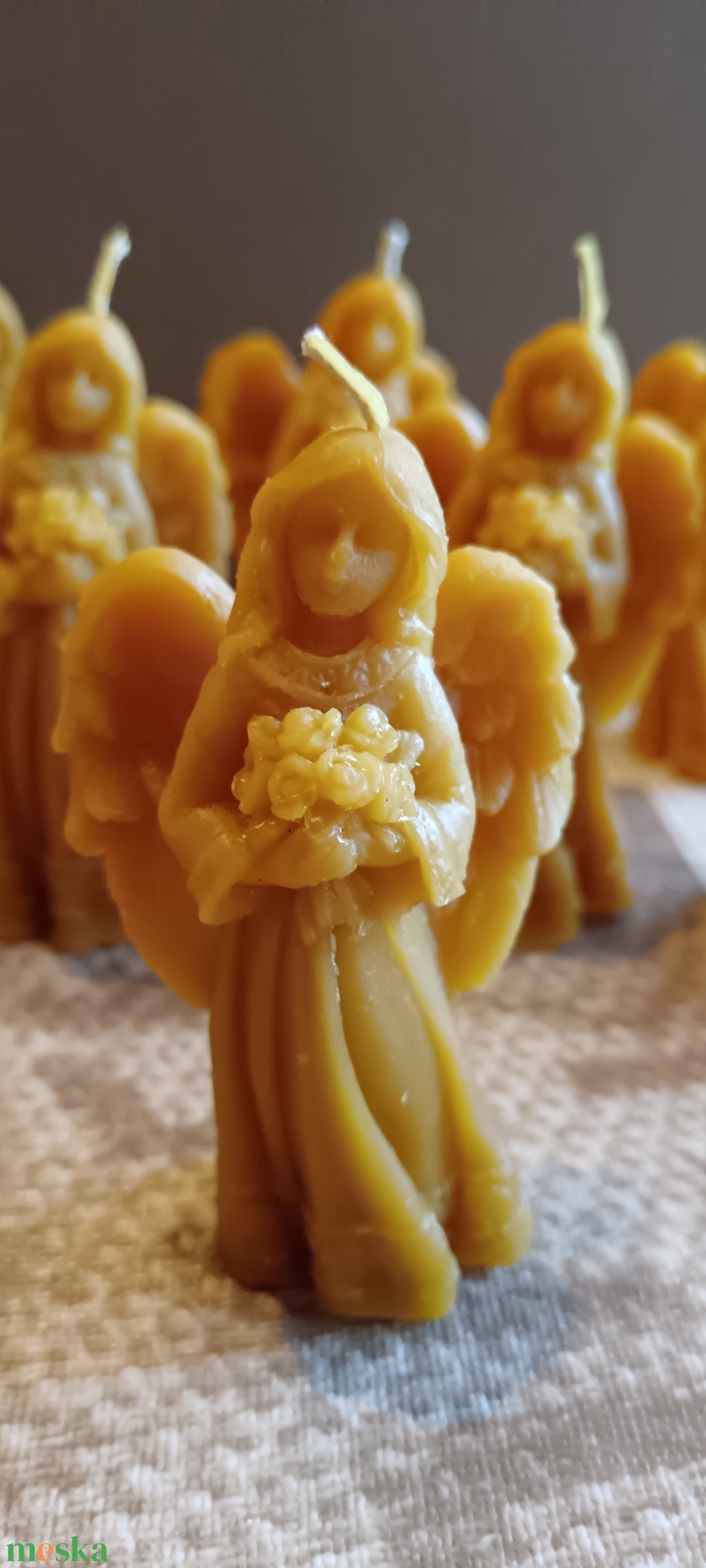 5 db Méhviasz angyal gyertya 10 cm - karácsony - adventi díszek - adventi gyertyadíszek és koszorúdíszek - Meska.hu 5 db Méhviasz angyal gyertya 10 cm - karácsony - adventi díszek - adventi gyertyadíszek és koszorúdíszek - Meska.hu