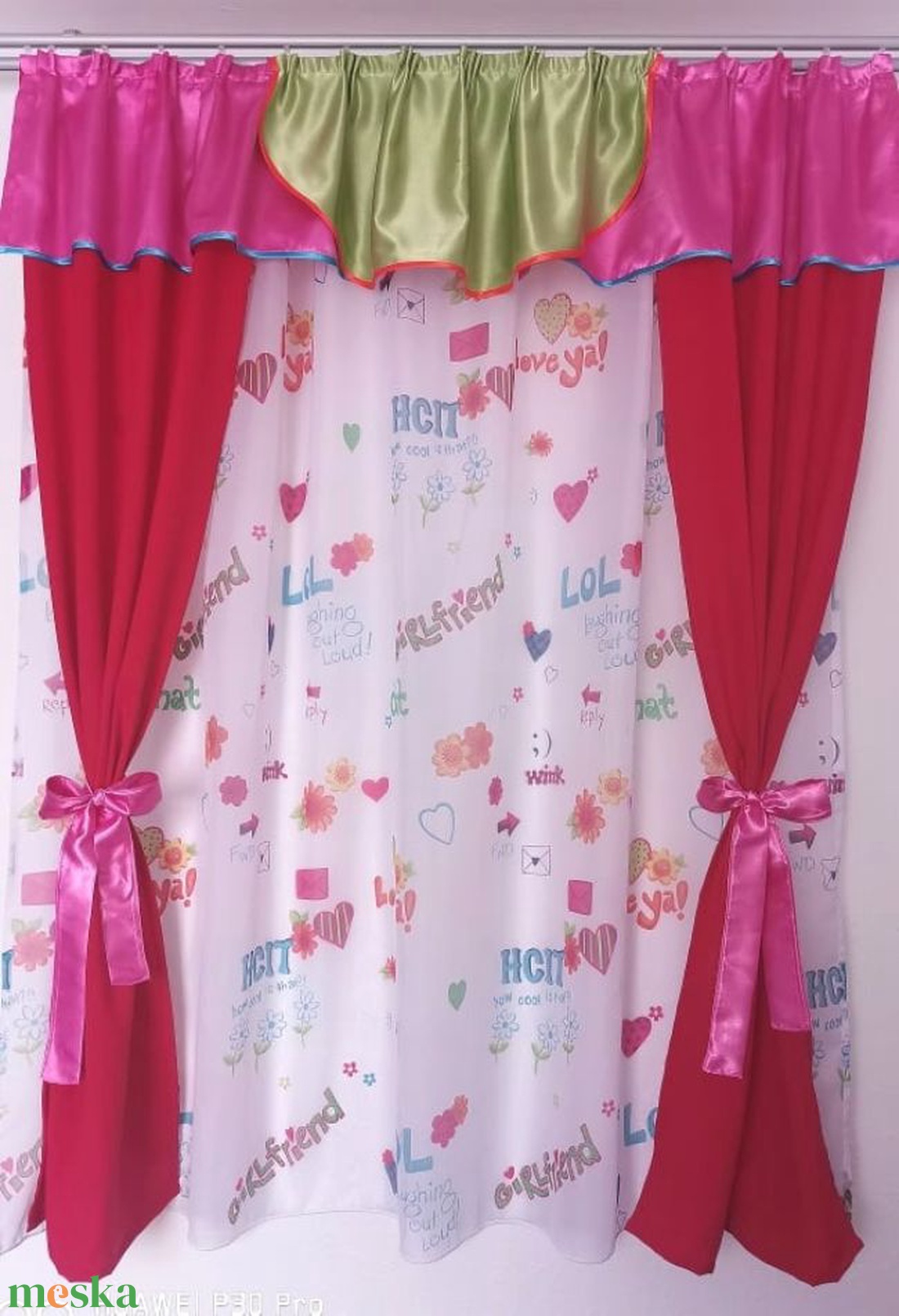 Drapériás-dekoros-színes-vidám gyerek függöny szett Új - otthon & életmód - lakástextil - függöny és kiegészítő - függöny - Meska.hu