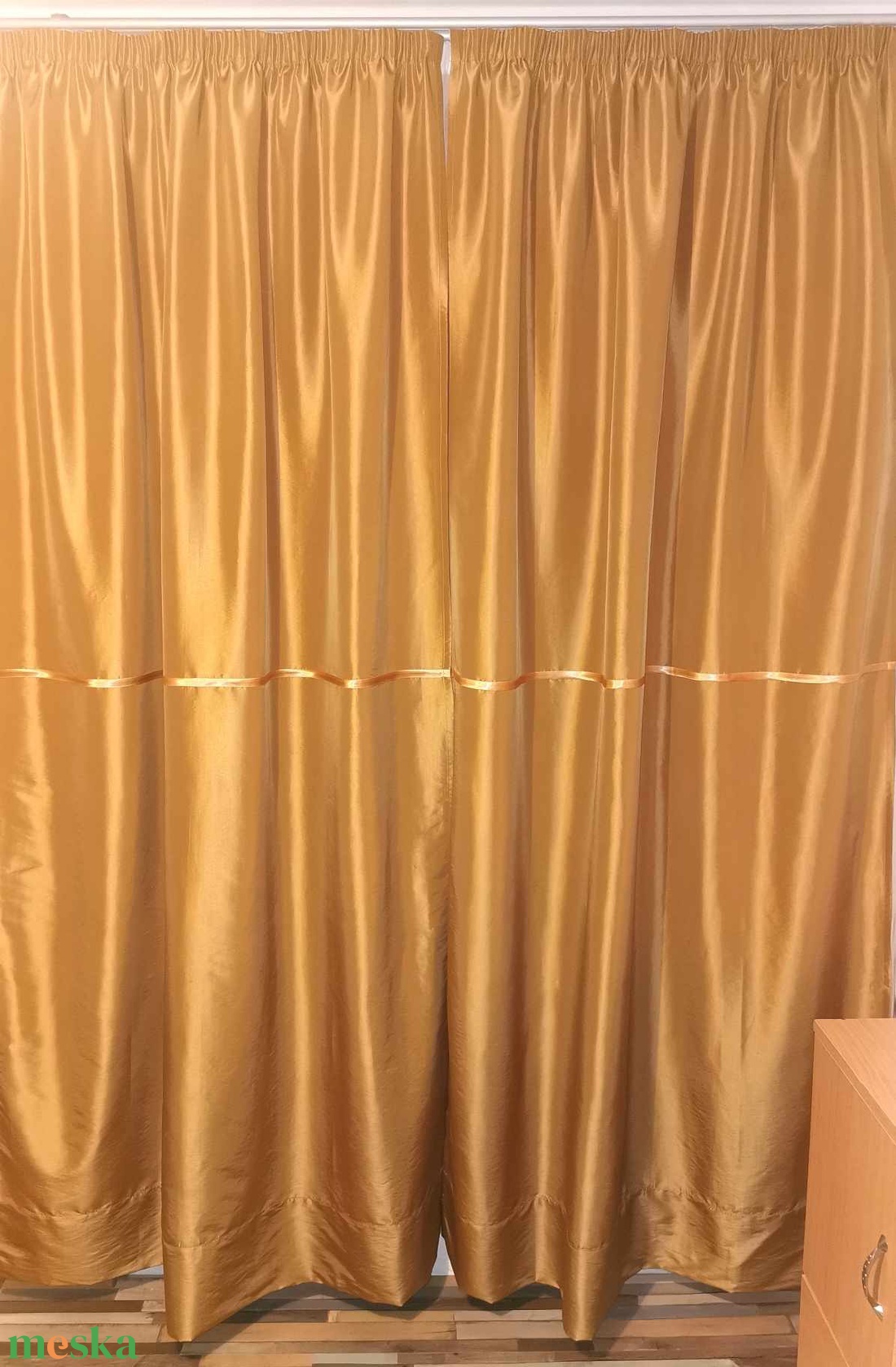 Nyírt mintás (shearly) függöny karamell taft sötétítővel egyben készre varrva 3,5m széles - otthon & életmód - lakástextil - függöny és kiegészítő - függöny - Meska.hu