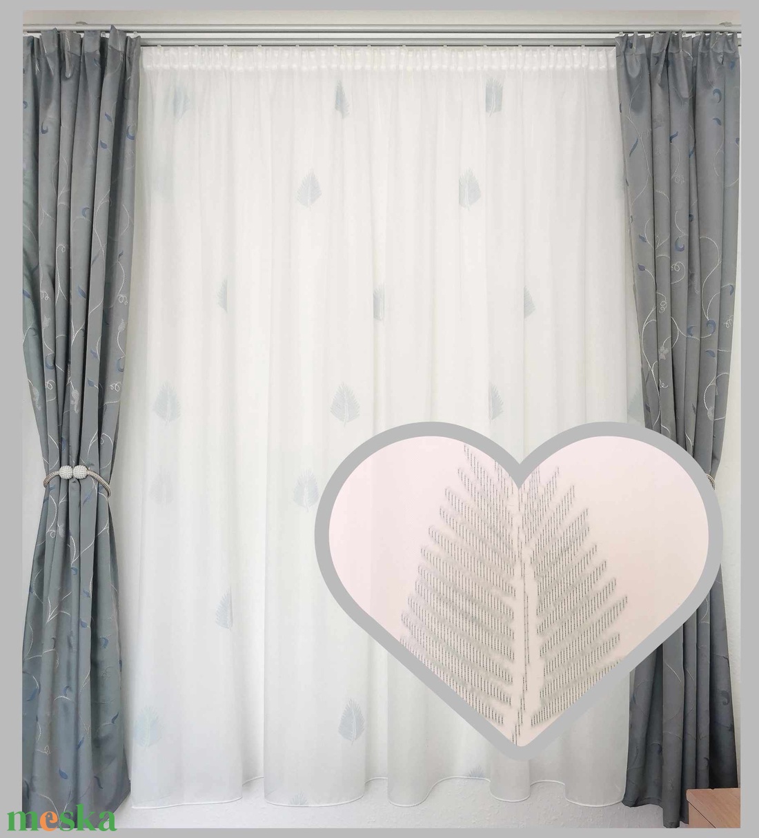 ÚJ függöny garnitúra klasszikus stílus, hímzett függöny+brokát sötétítő - otthon & életmód - lakástextil - függöny és kiegészítő - függöny - Meska.hu