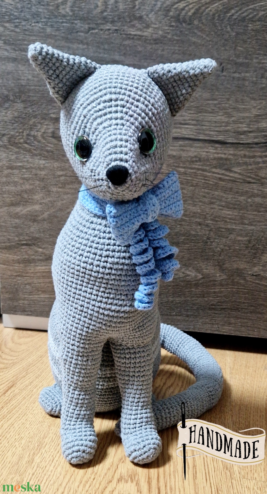Amigurumi technikával kézzel horgolt Élethű cica 40cm magas - játék & sport - plüssállat & játékfigura - cica - Meska.hu Amigurumi technikával kézzel horgolt Élethű cica 40cm magas - játék & sport - plüssállat & játékfigura - cica - Meska.hu