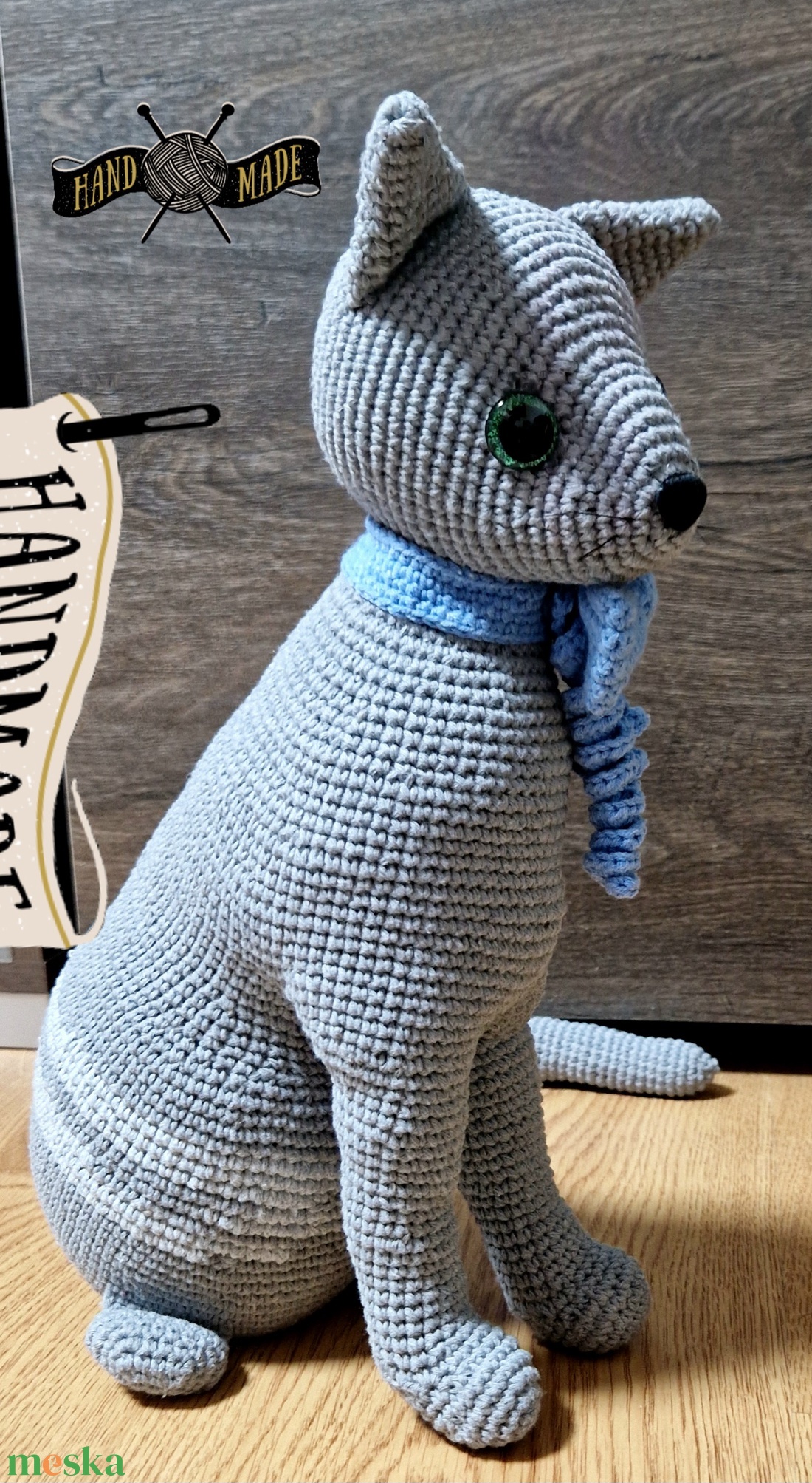 Amigurumi technikával kézzel horgolt Élethű cica 40cm magas - játék & sport - plüssállat & játékfigura - cica - Meska.hu Amigurumi technikával kézzel horgolt Élethű cica 40cm magas - játék & sport - plüssállat & játékfigura - cica - Meska.hu