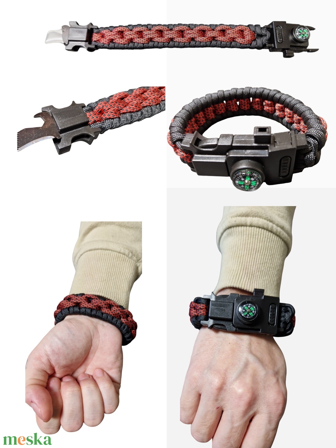 Eredeti Paracord zsinórból, túlélő csattal karkötő - ékszer - karkötő - széles karkötő - Meska.hu Eredeti Paracord zsinórból, túlélő csattal karkötő - ékszer - karkötő - széles karkötő - Meska.hu