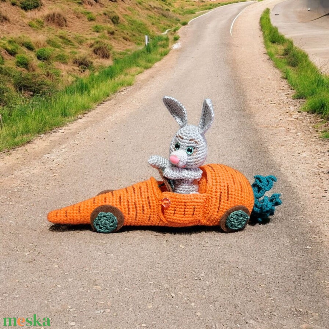 Amigurumi horgolt Répaautó Nyuszival - játék & sport - plüssállat & játékfigura - más figura - Meska.hu Amigurumi horgolt Répaautó Nyuszival - játék & sport - plüssállat & játékfigura - más figura - Meska.hu