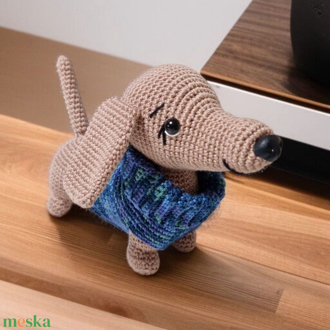 Amigurumi horgolt Tacskó  - játék & sport - plüssállat & játékfigura - kutya - Meska.hu