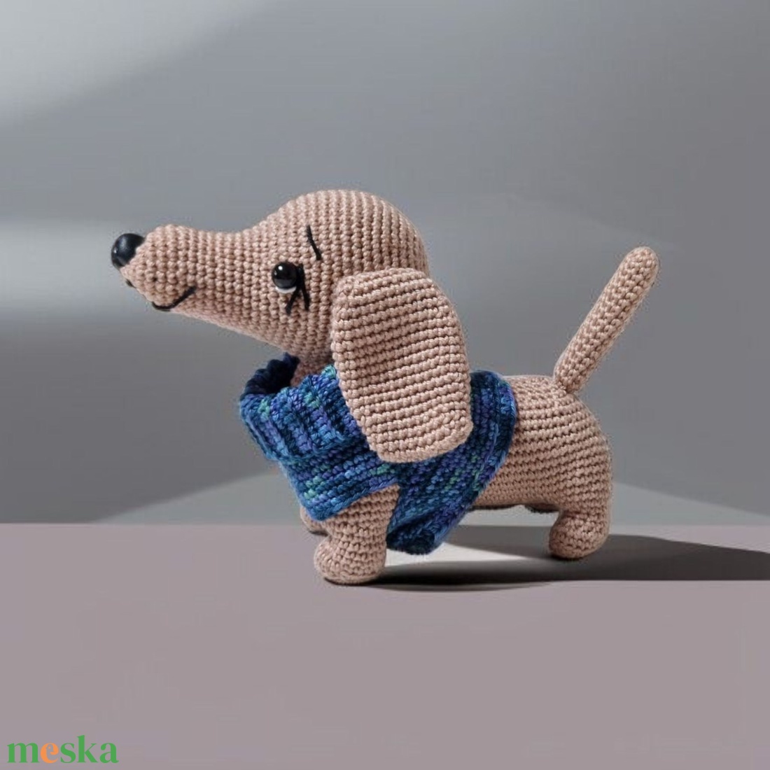 Amigurumi horgolt Tacskó  - játék & sport - plüssállat & játékfigura - kutya - Meska.hu