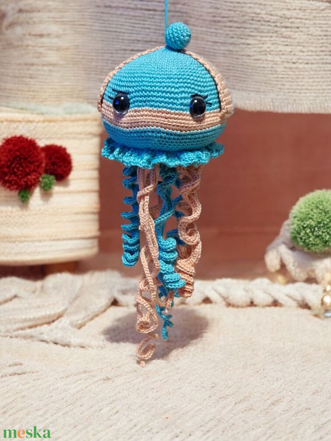 Amigurumi horgolt Medúza  - játék & sport - plüssállat & játékfigura - más figura - Meska.hu