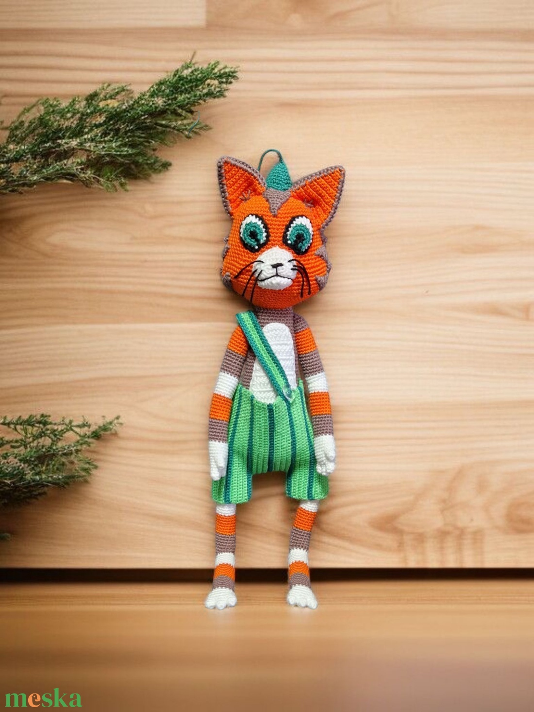 Findusz macska Amigurumi horgolt  - játék & sport - plüssállat & játékfigura - cica - Meska.hu