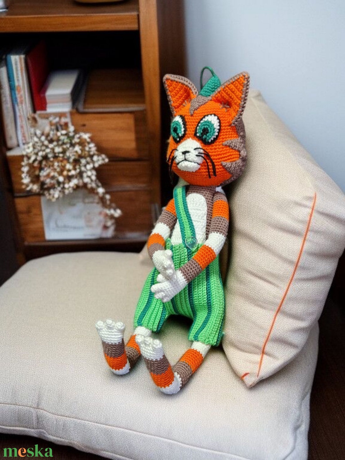 Findusz macska Amigurumi horgolt  - játék & sport - plüssállat & játékfigura - cica - Meska.hu