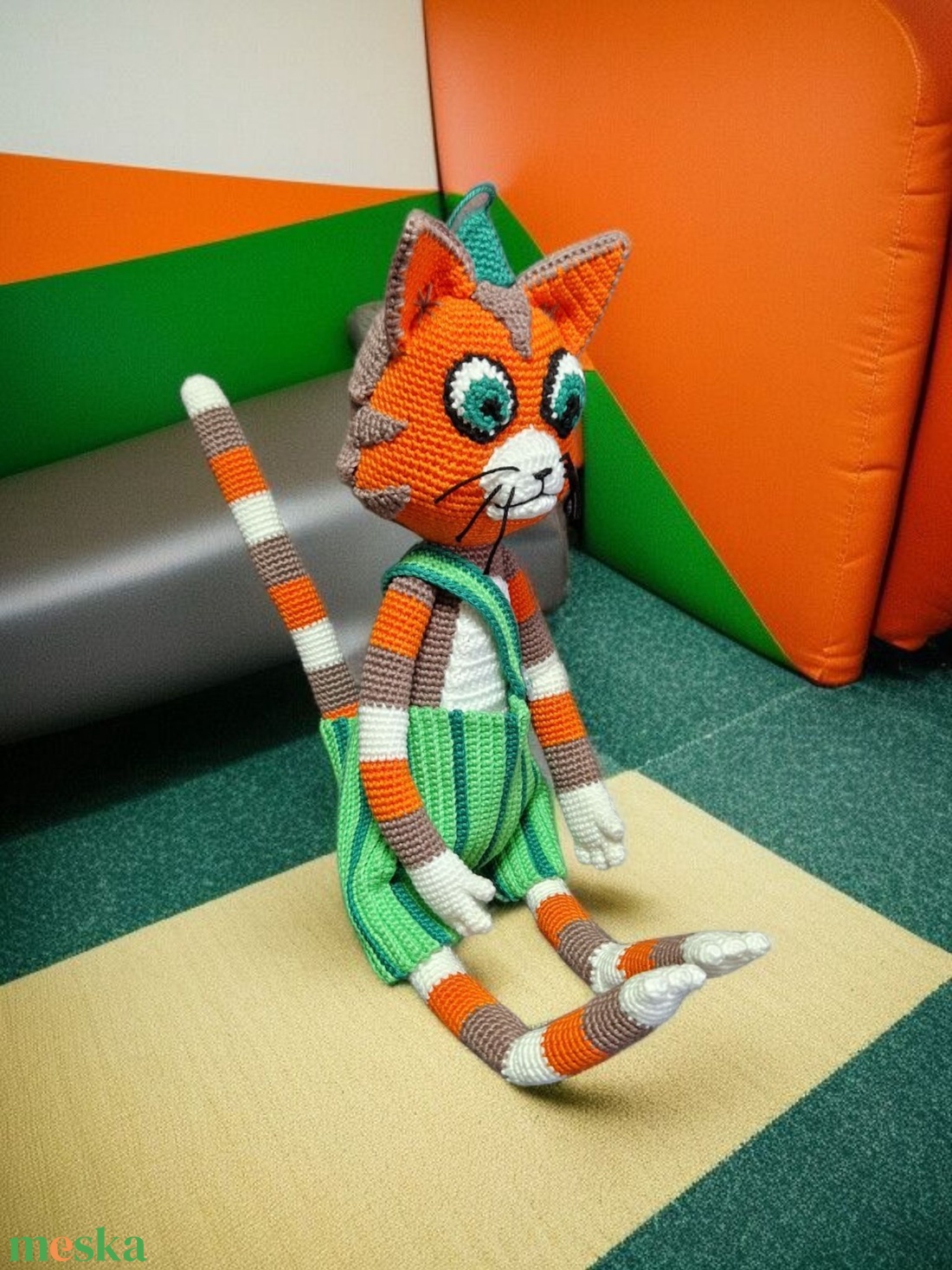 Findusz macska Amigurumi horgolt  - játék & sport - plüssállat & játékfigura - cica - Meska.hu