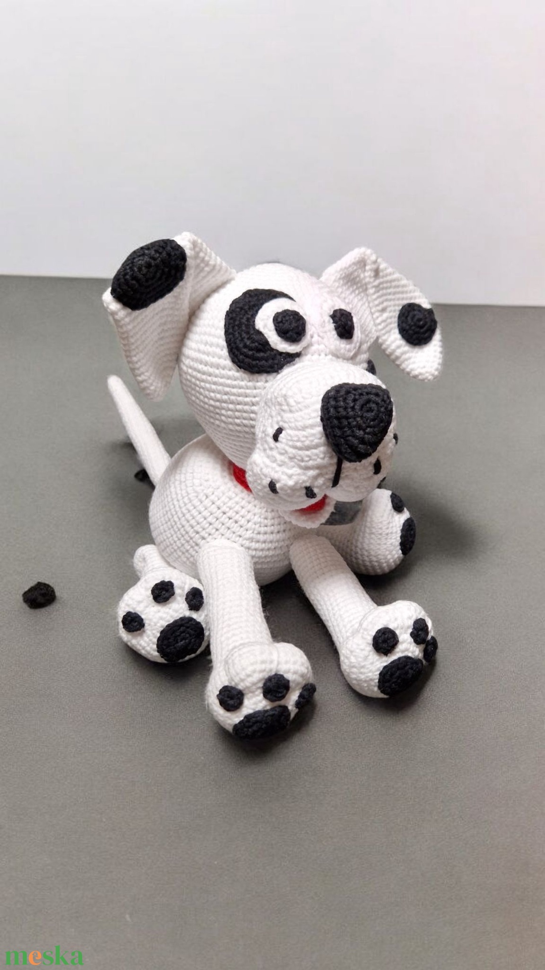 Amigurumi horgolt foltos kutya - játék & sport - plüssállat & játékfigura - kutya - Meska.hu