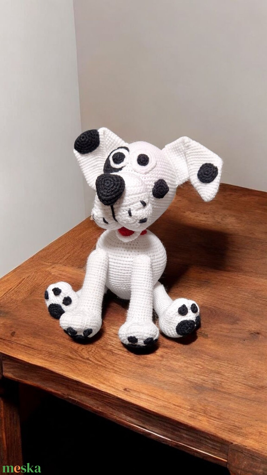 Amigurumi horgolt foltos kutya - játék & sport - plüssállat & játékfigura - kutya - Meska.hu