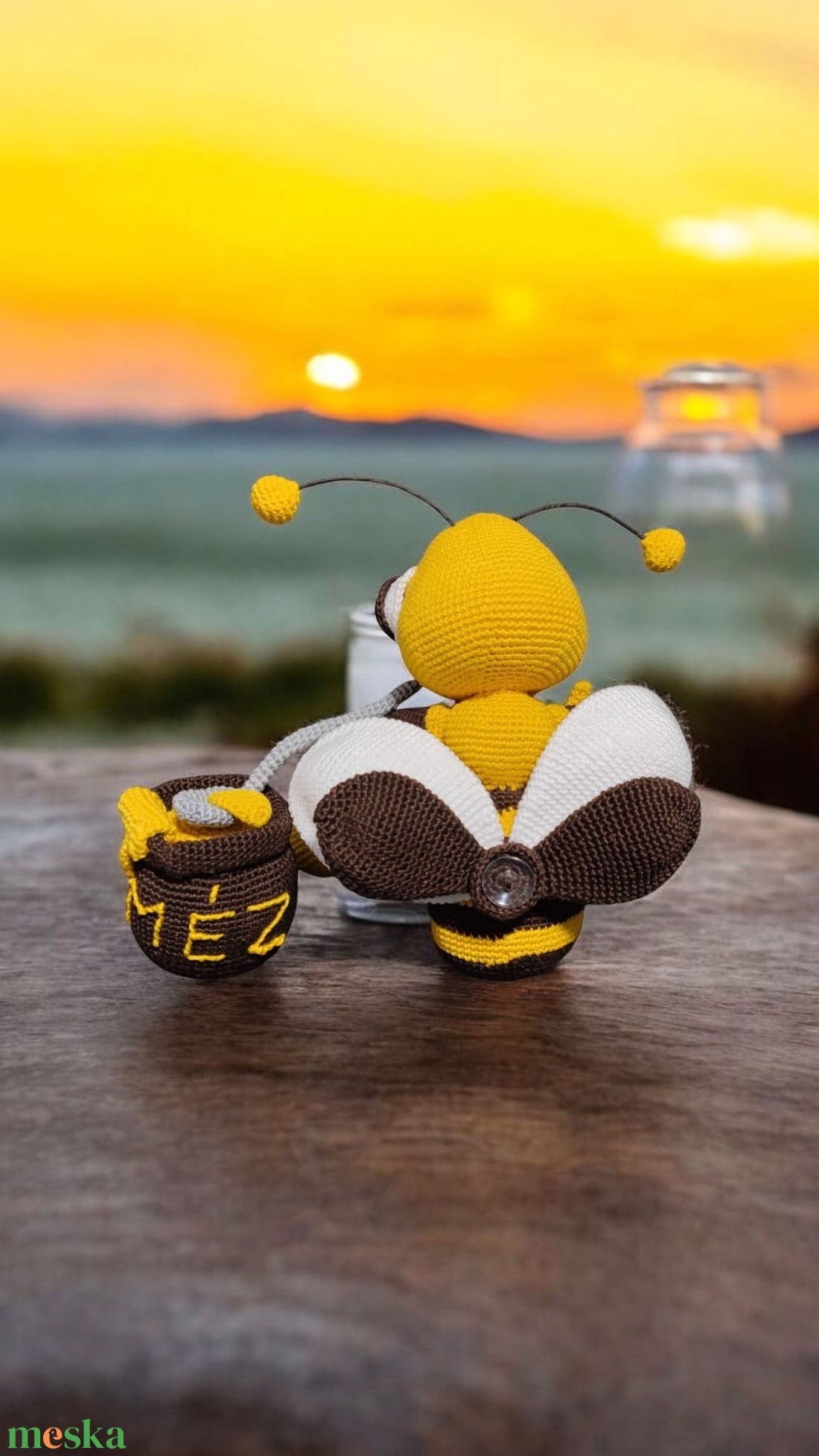 Amigurumi horgolt méhecske csuporral  - játék & sport - plüssállat & játékfigura - más figura - Meska.hu