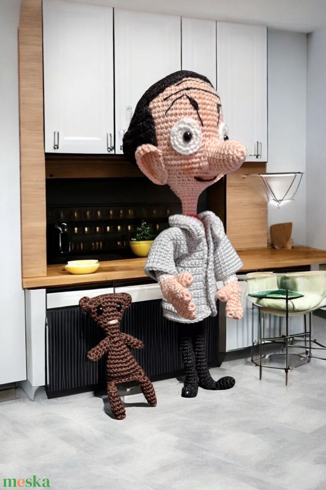 Mr.Bean mese és Teddy macija figura  - játék & sport - plüssállat & játékfigura - ember - Meska.hu